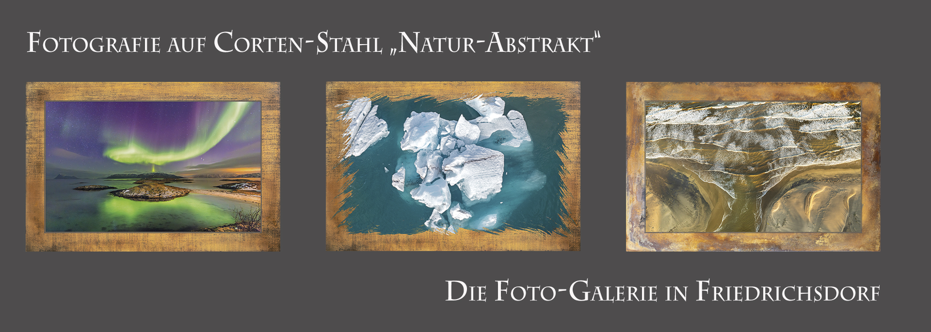 Fotografie auf Corten-Stahl